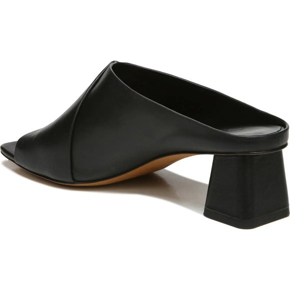 Vince | Shoes | Vince Vona Slide Sandal Black Square Toe Leather Sandal 6  Md5 | Poshmark